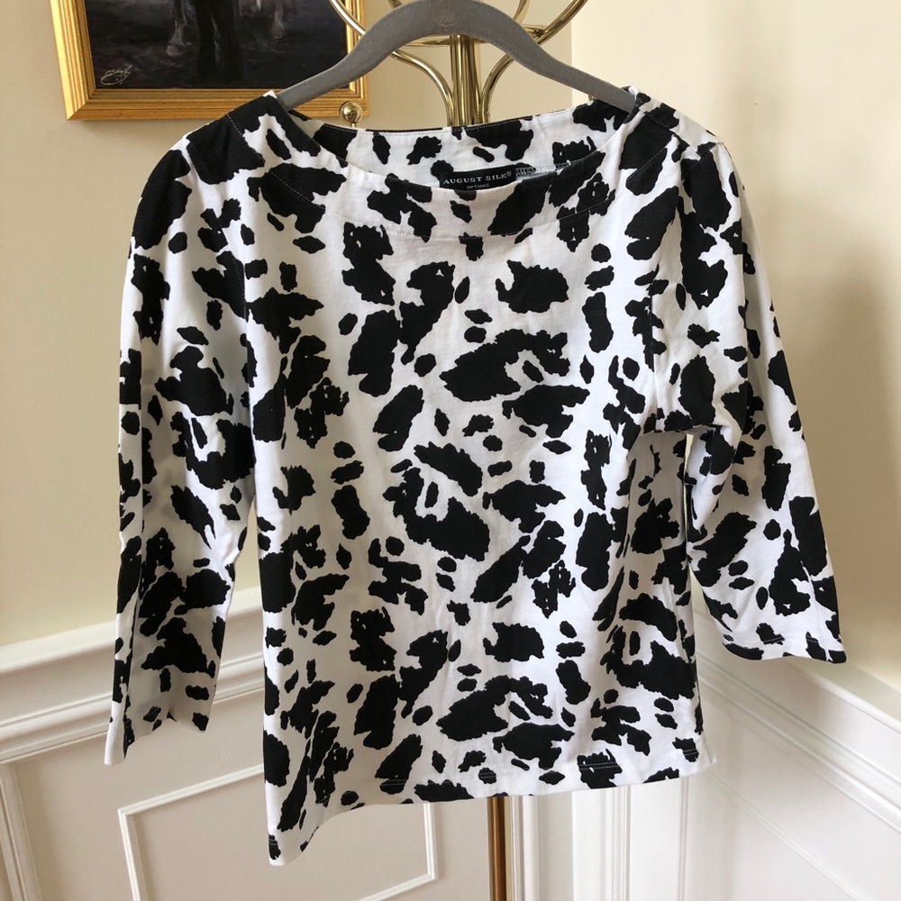 August Silk Cow Print Shirt
